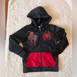 Marvel  Spider-Man Boys Black and Red Spider Hoodie Sz 6/7